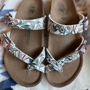 Birkenstock Kids Paisley Sandals - Pink and Green